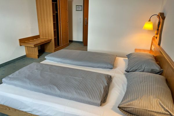 Blick in ein Doppelzimmer