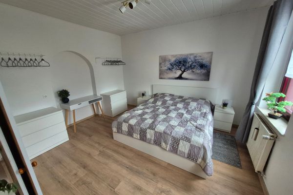 Blick in das Schlafzimmer