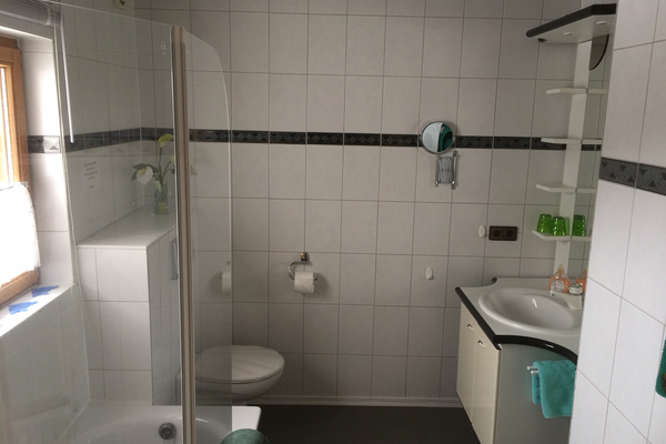 Blick in das Badezimmer