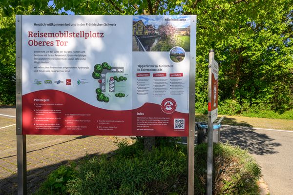 Informationstafel Wohnmobilstellplatz Oberes Tor