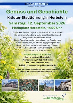 Genuss und Geschichte - Kräuter-Stadtführung in Herbstein
