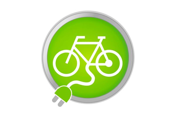Das runde Logo für e-Bike Ladestation