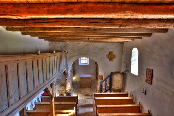 Kirche Obermerzbach Blick von der Empore