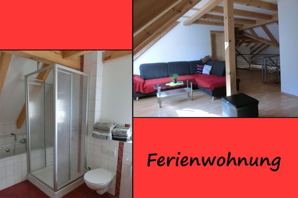 Bad & Wohnzimmer Ferienwohnung Ferienhaus Herrmann