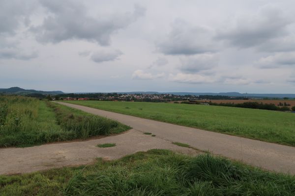 Blick über Sylbach und das Maintal in den Steigerwald