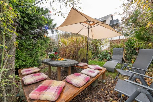Ferienwohnung Haus Jaegersburg Garten Sitzecke