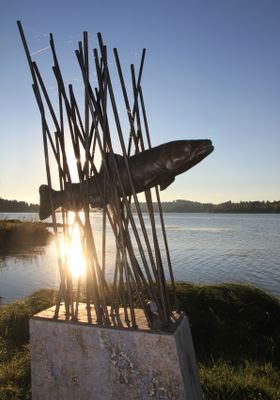 Skulptur "Der Huchen"