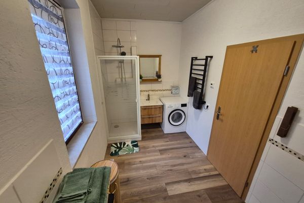 Blick in das Badezimmer