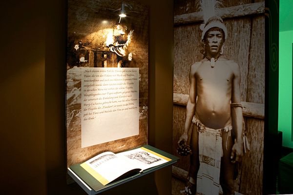 Blick in die Ausstellung des Museums im Spital Grünberg.