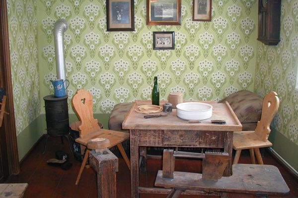 historische Korbmacherwerkstatt