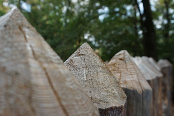 Holzbarrikaden