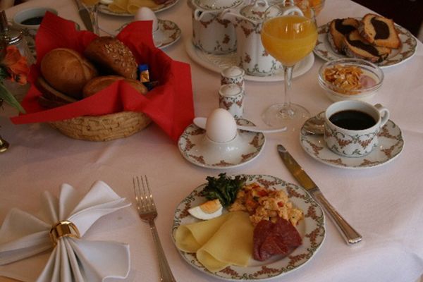 gedeckter Frühstückstisch