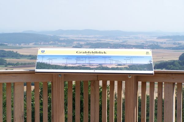 Panoramatafel Grabfeldblick