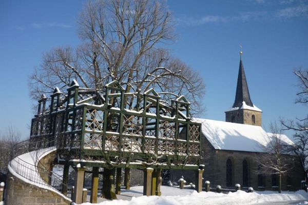 Die Tanzlinde in Peesten im Winter