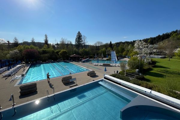 Plantsch Schongau Freibad Luftansicht