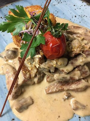 Kalbsgeschnetzeltes mit Rösti