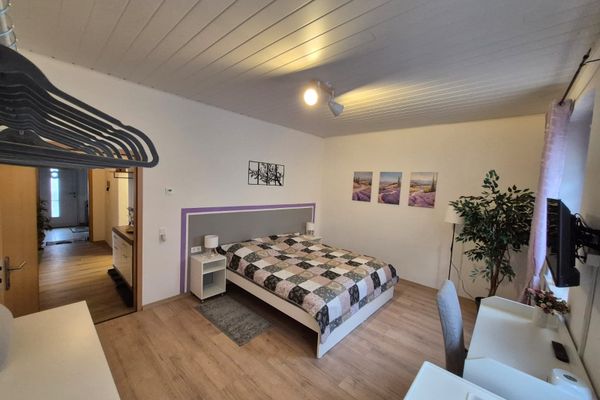 Blick in das Schlafzimmer