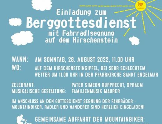 Sankt Englmar, Plakat Berggottesdienst