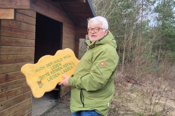 Norbert Schmucker bei der Arbeit am Zeilberg