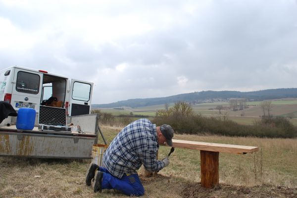 Streichen einer Bank