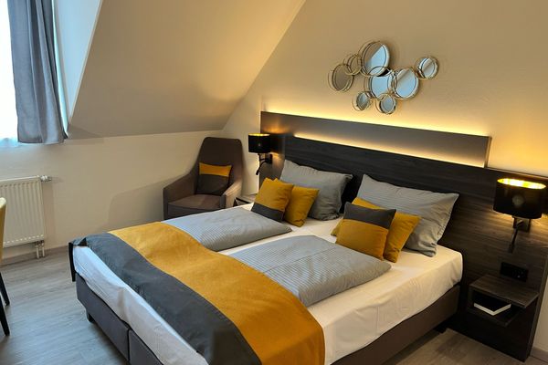 Blick in ein Doppelzimmer