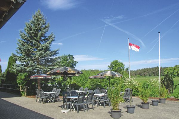Terrasse des Campingplatzes