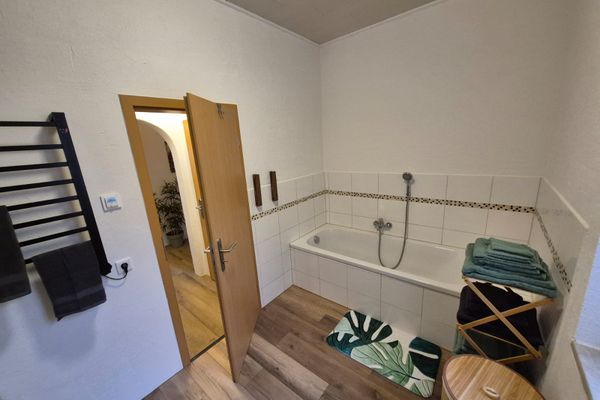 Blick in das Badezimmer