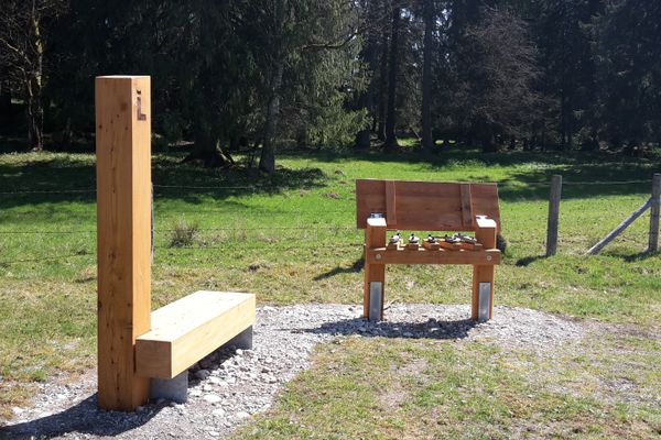 Kiesel-Lithophon und Rastplatz in Dessau