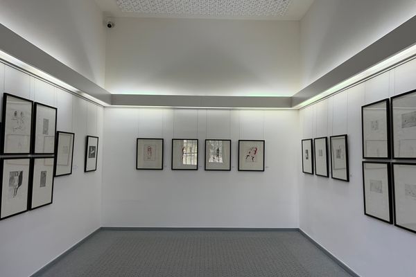 Bild einer Ausstellung im Grafikmuseum