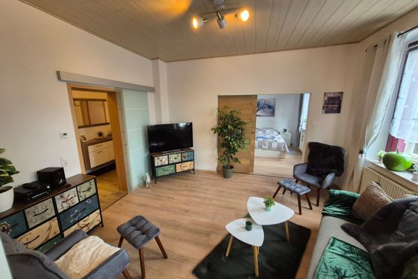 Blick in das Wohnzimmer