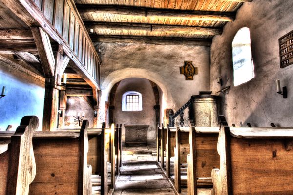 Kirche Obermerzbach Blick Richtung Altar