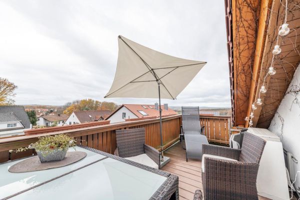 Ferienwohnung Haus Jaegersburg Balkon