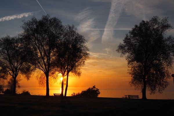 Sonnenuntergang am Vilstalsee