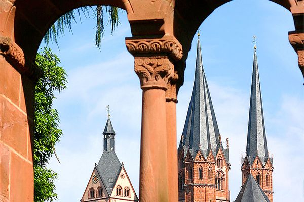 Blick von der Kaiserpfalz auf die Marienkirche