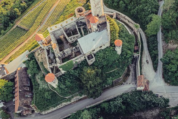 Burg Hornberg von oben