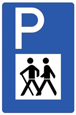 Wanderparkplatz-Schild