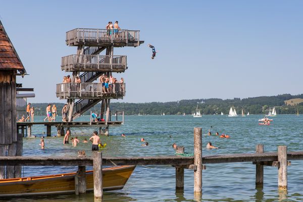 Sprungturm Strandbad Utting