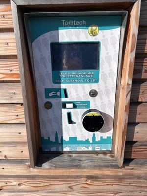 Öffentliche barrierefreie Toiletten Tanzwiesen Litzendorf - Zahlung