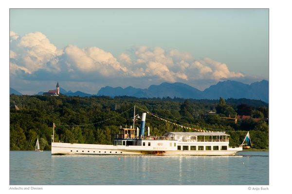 Dampfer AS RMS Dießen vor Andechs