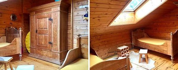 Schlafzimmer mit zwei Einzelbetten