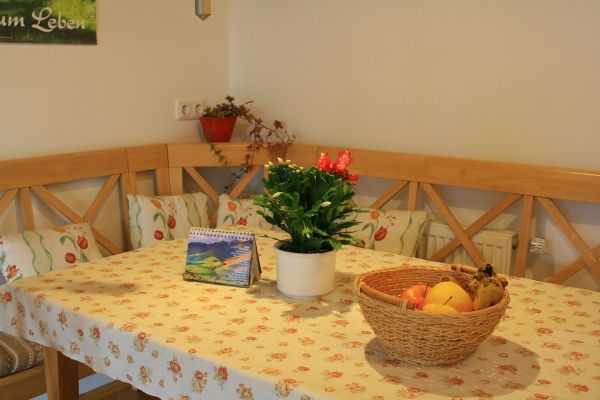 Essbereich der Ferienwohnung Kohlbach