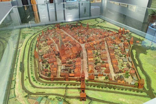 Uelzener Stadtmodell von oben im Uelzen Museum