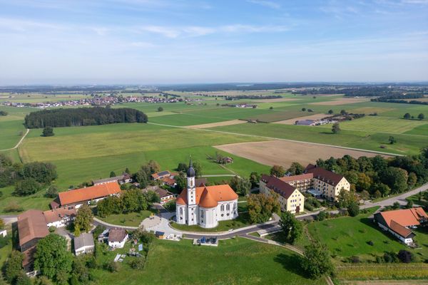Wallfahrtskirche Vilgertshofen Luftbild