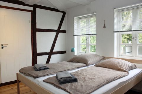Schlafzimmer in der Ferienwohnung Altes Rauchhaus