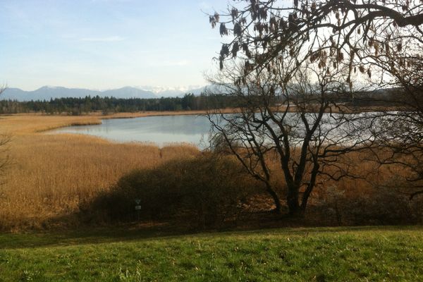 Der Gartensee vor einem malerischen Alpenpanorama