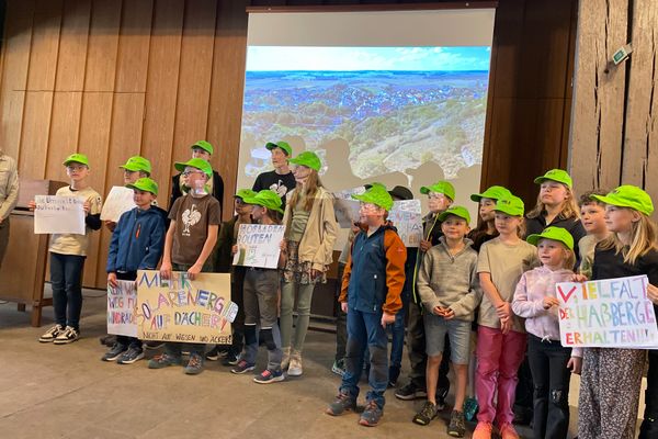 Die Junior Ranger mit ihren Zukunftswünschen für den Naturpark
