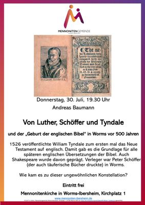 Bild des Datensatzes Von Luther, Schöffer & Tyndale