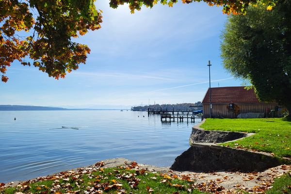 Strandbad Utting im Herbst