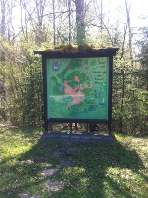 Wandertafel am Startpunkt