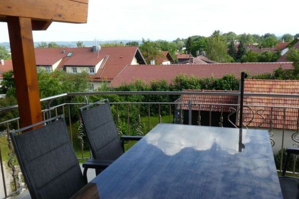 Ferienwohnungen Werner Balkon Aussicht Dachgeschosswohnung